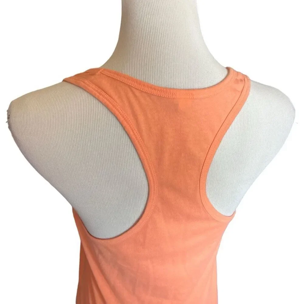 Womens The Ideal Tee Bonjour Racerback Graphic Tank Top - Sz L